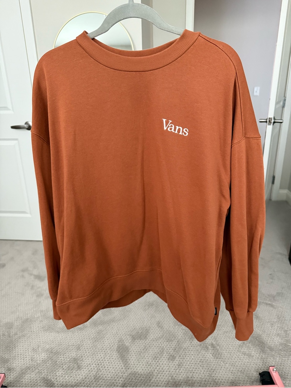 Vans Men's Rust Orange Crewneck Sweatshirt